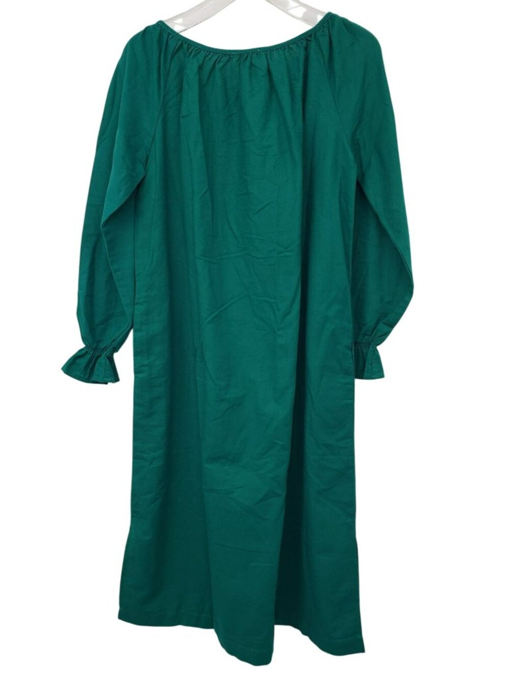 NEW Petite Plume Womens Delphine Flannel Nightgown Green 100% Cotton - Picture 10 of 11